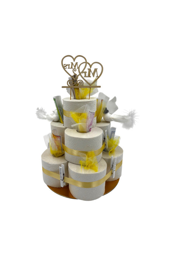 Toilet paper cake "Wedding"