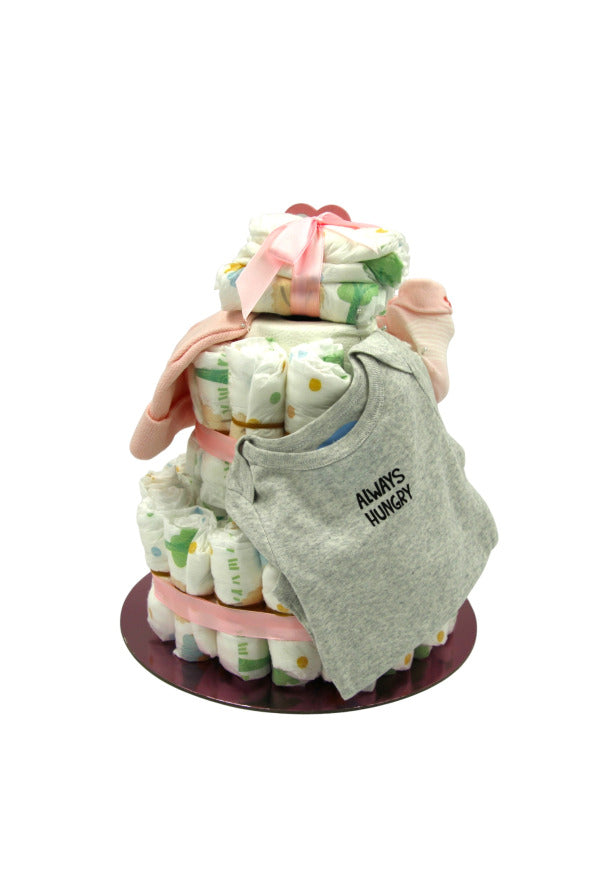 "Always Hungry" Diaper Cake – Baby Gift Set