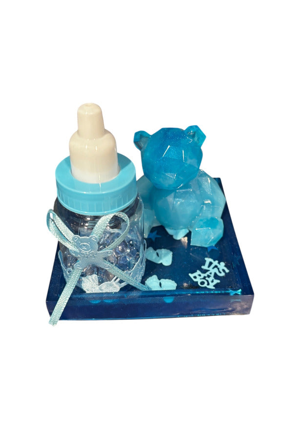 Deko-Figur Bär mit Babyflasche