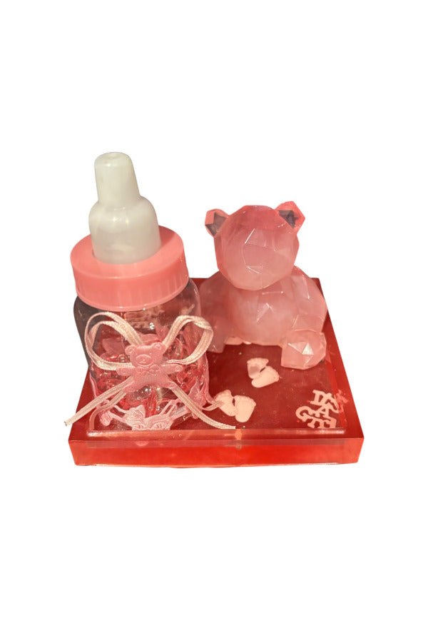 Deko-Figur Bär mit Babyflasche
