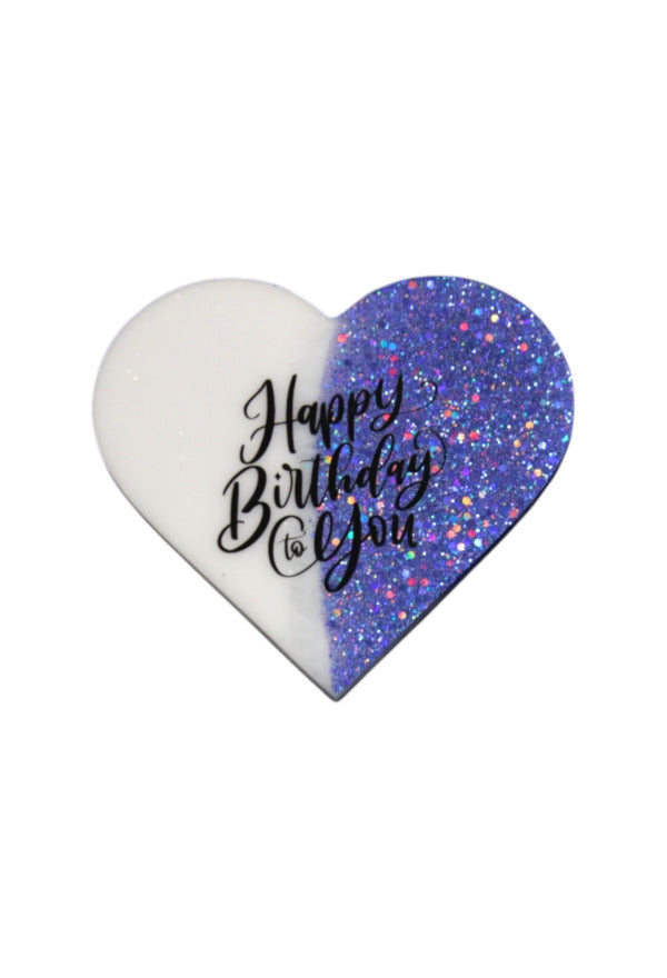 Deko-Figur Herz "Happy Birthday"