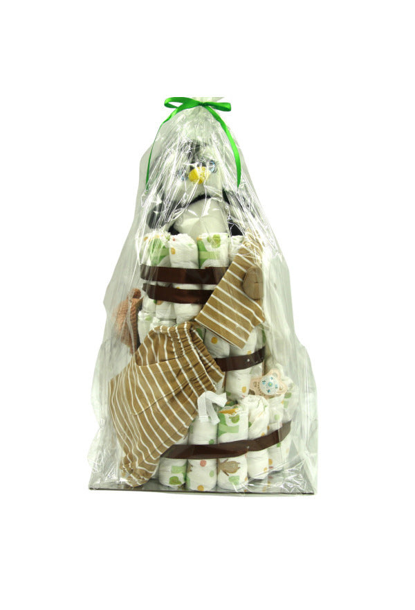 Windeltorte „Pinguin“ – Geschenkset für Babys