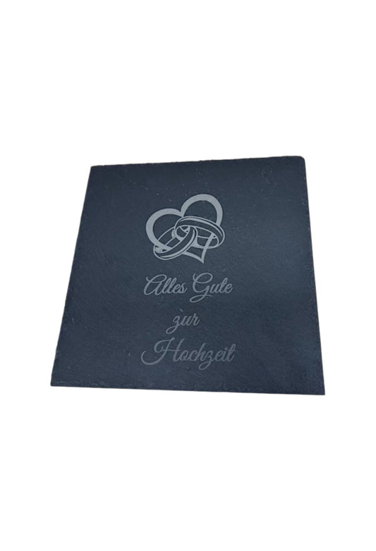 Schieferplatte eckig Hochzeit