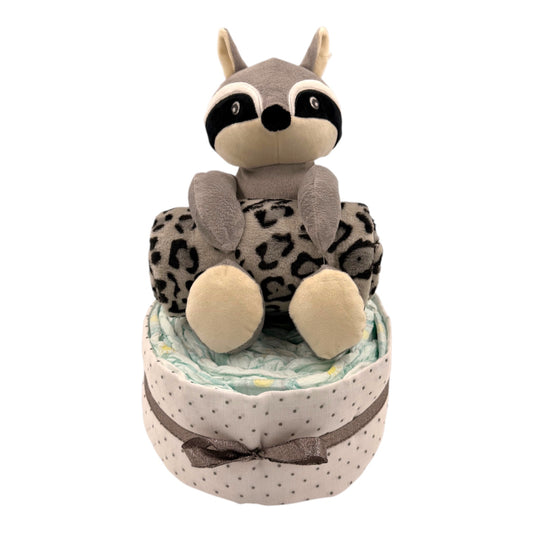 Diaper cake with baby blanket – loving gift for a birth
