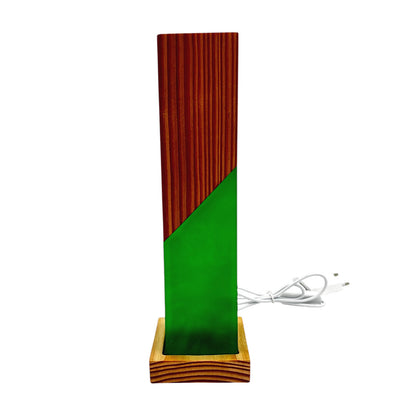 Epoxid & Holz Lampe