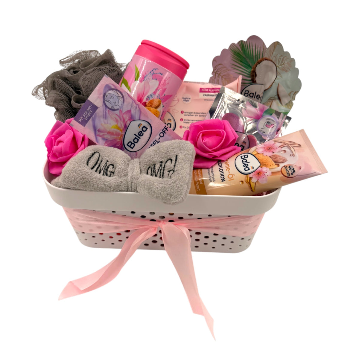 Panier cadeau « Soirée bien-être » avec articles Balea