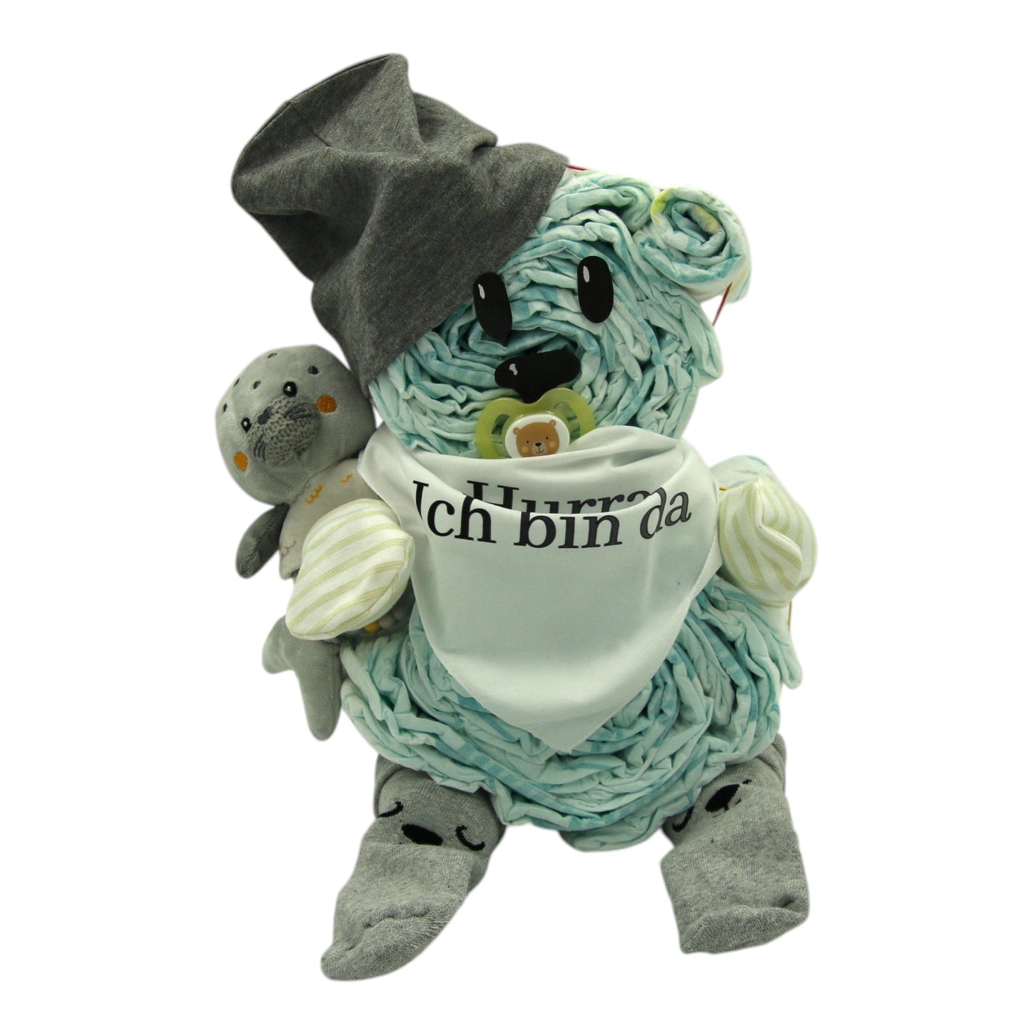 Windeltorte „Teddybär“ – Geschenkset für Babys